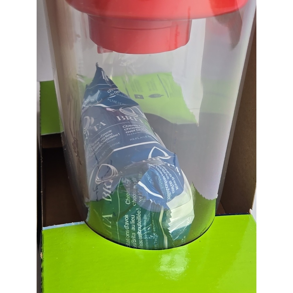 NEW Brita Elite 6-Cup Red Water Pitcher 1 Pack Clean Filter Smart Filter Alert - Picture 16 of 16